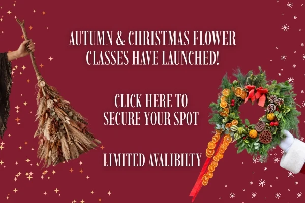 Christmas Wreath Making and Halloween Flower School Classes
